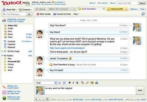 Yahoo Mail 整合即時通訊